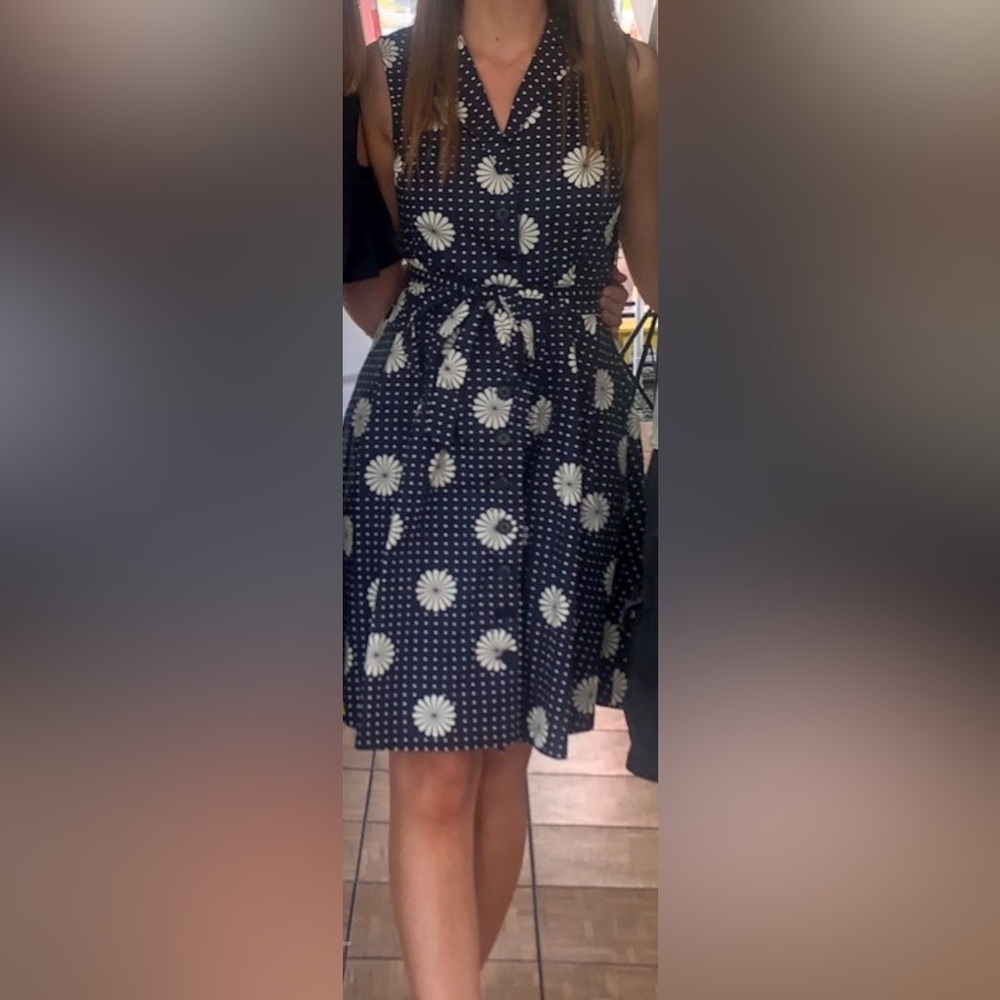 Navy floral ModCloth dress